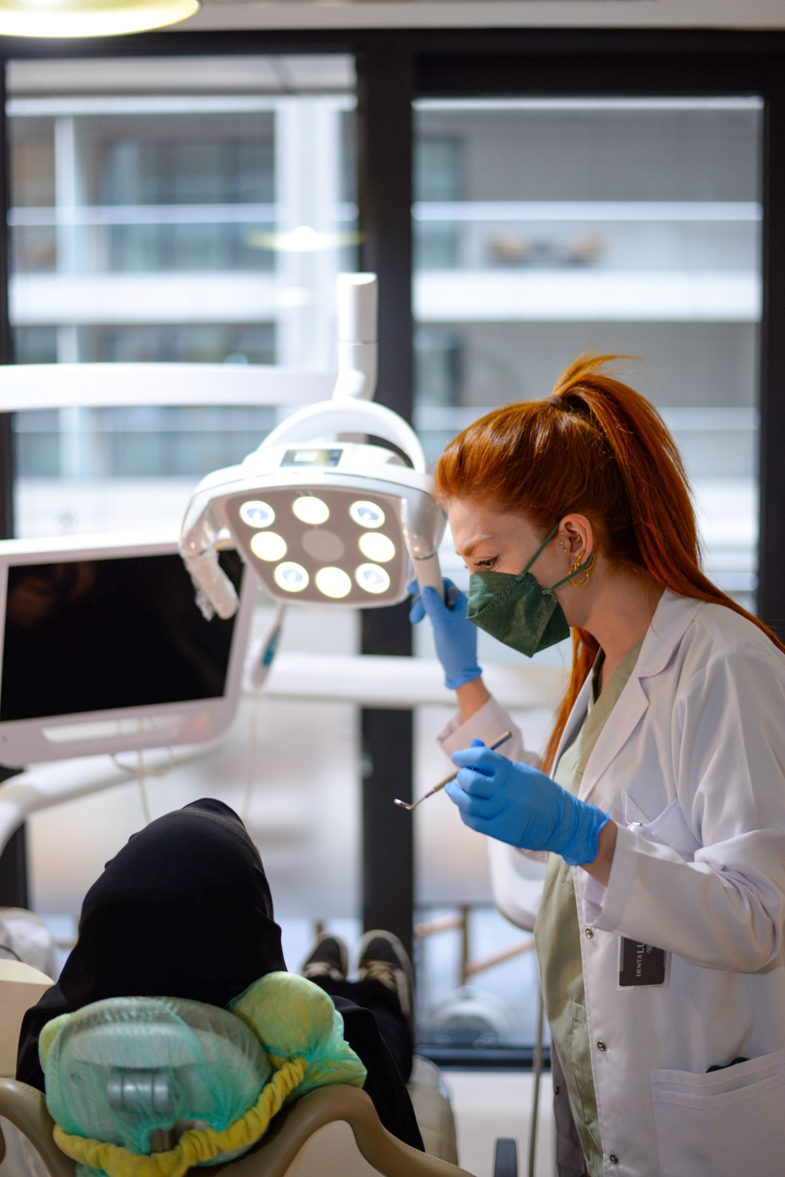 Woman at dentists
