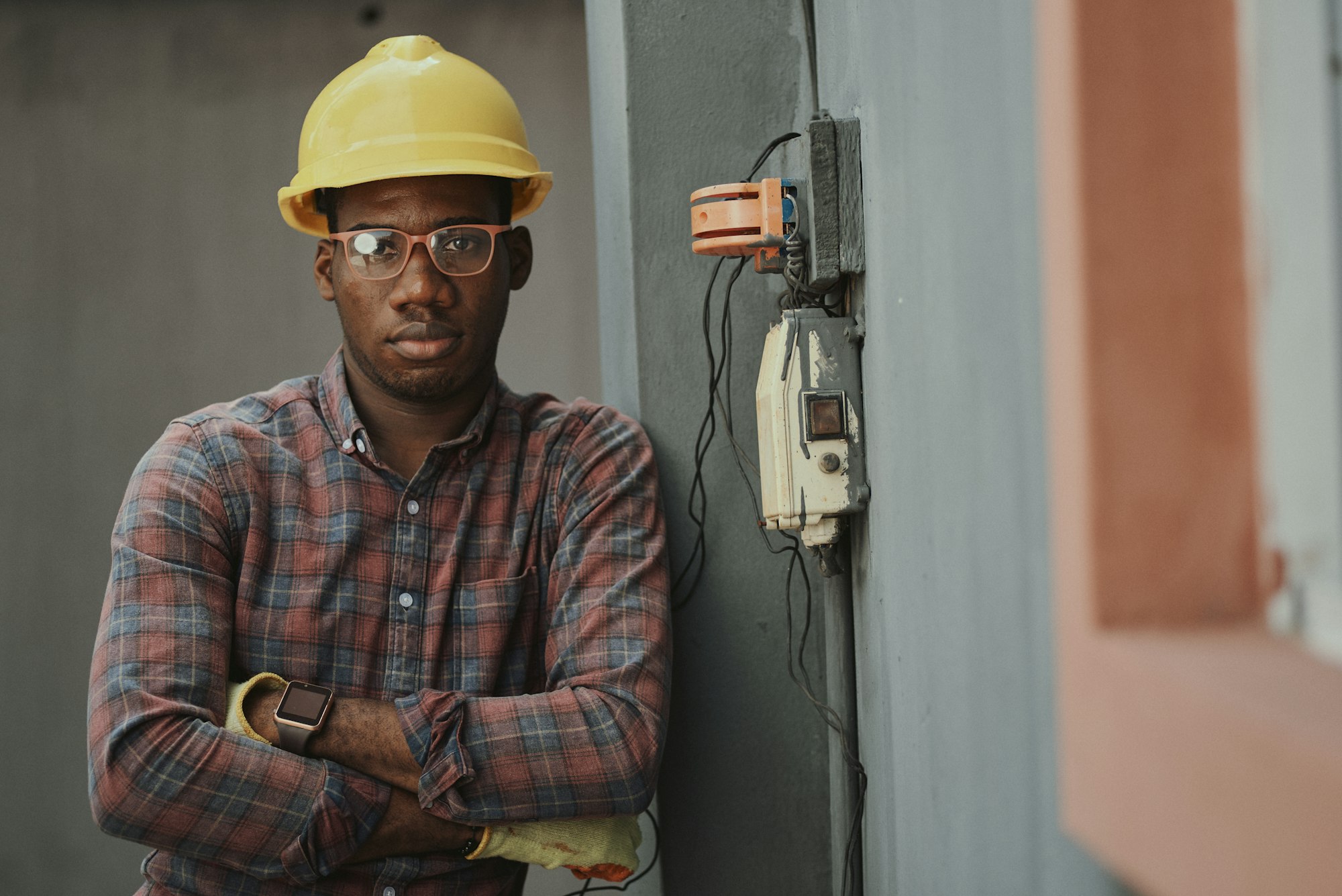 Electrician at work