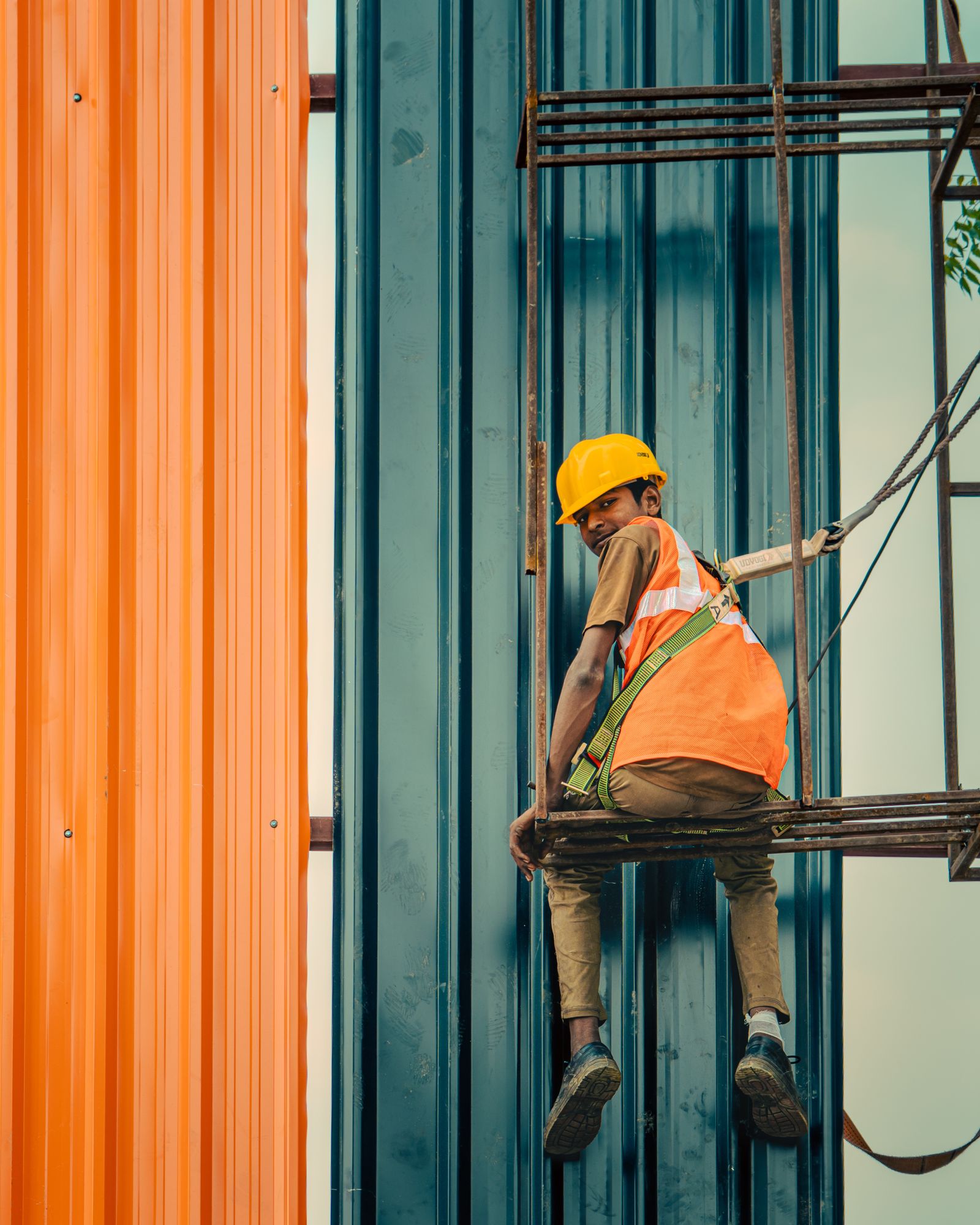 Asbestos abatement worker protective suit